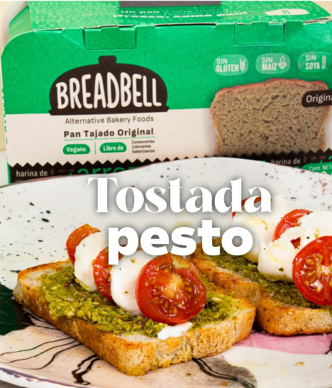 Tostadas de Pesto y Aguacate