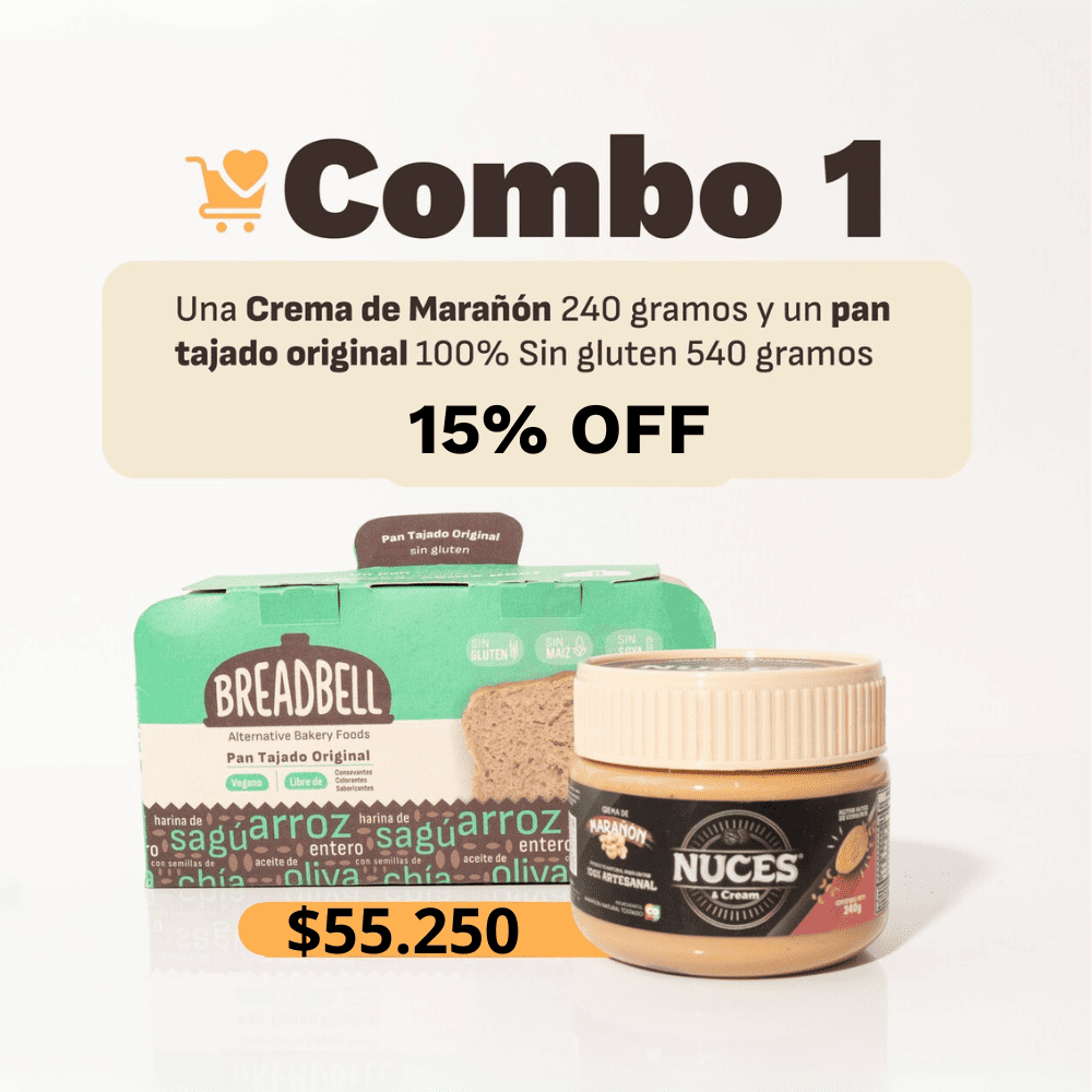 Pan original vegano 540g + Crema marañón 240g