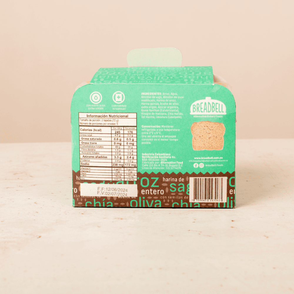 Pan original vegano 100% Sin Gluten 360g