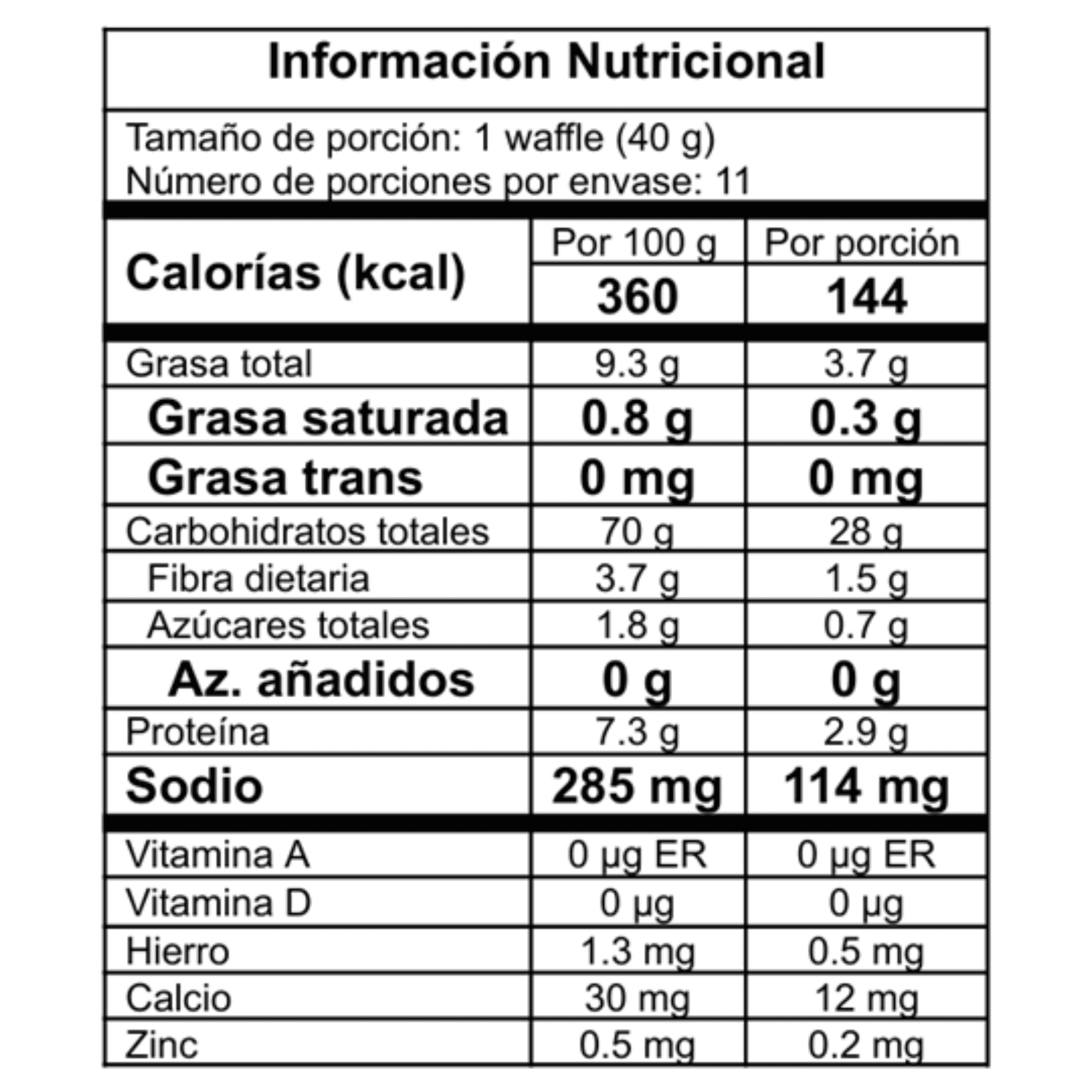 Premix Waffles & Pancakes Sin Gluten - Vainilla Canela