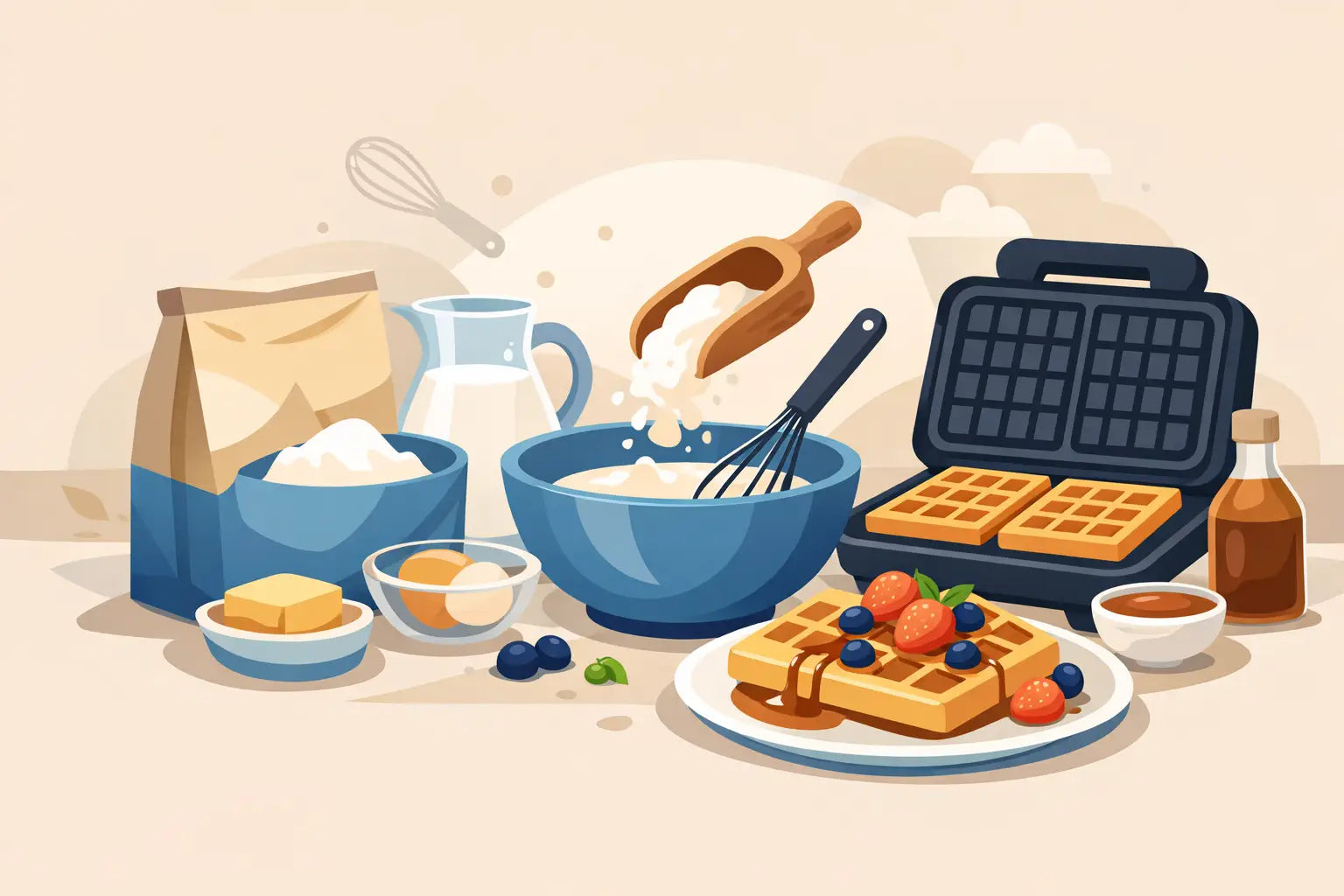 Cómo usar premix para waffles sin fallar