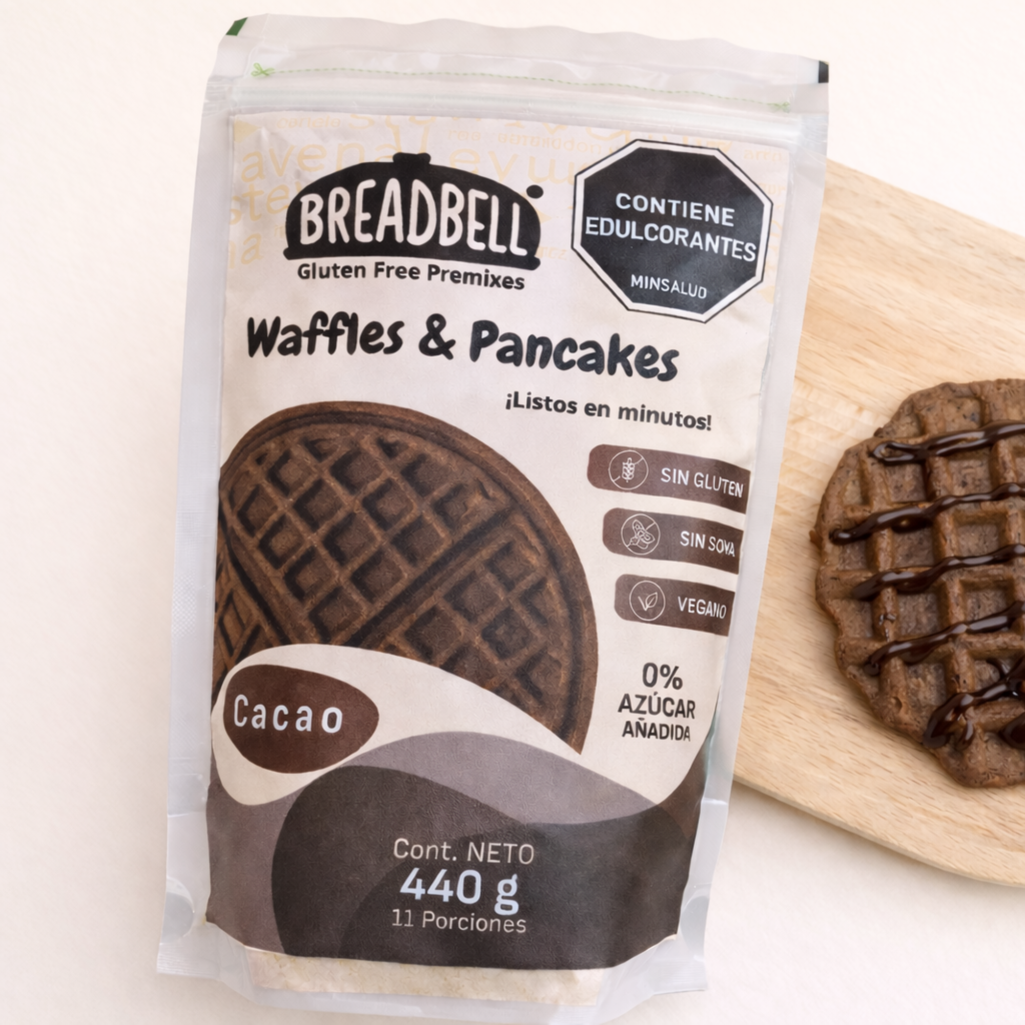 Premix Waffles & Pancakes Sin Gluten - Cacao